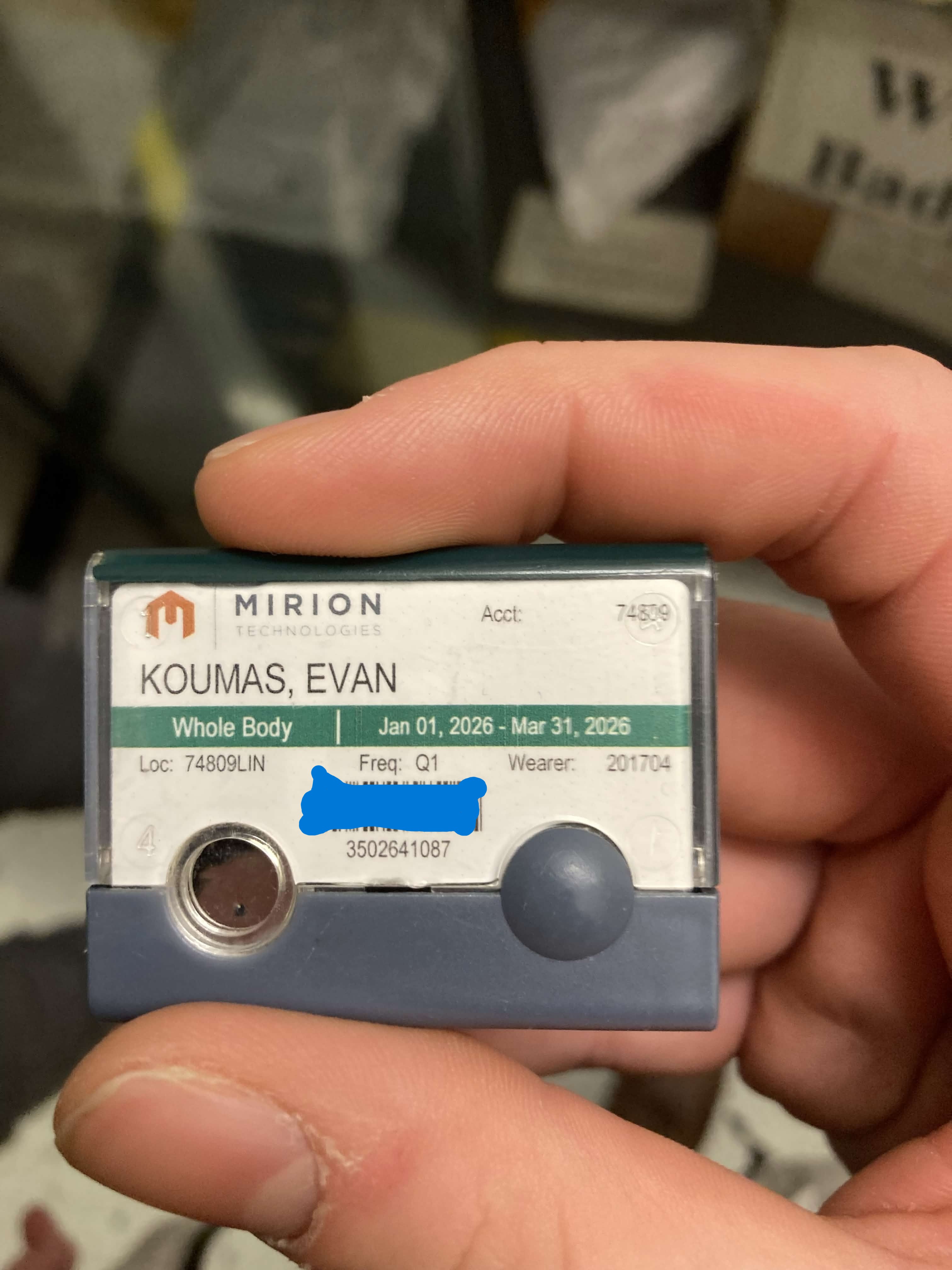 My dosimeter.