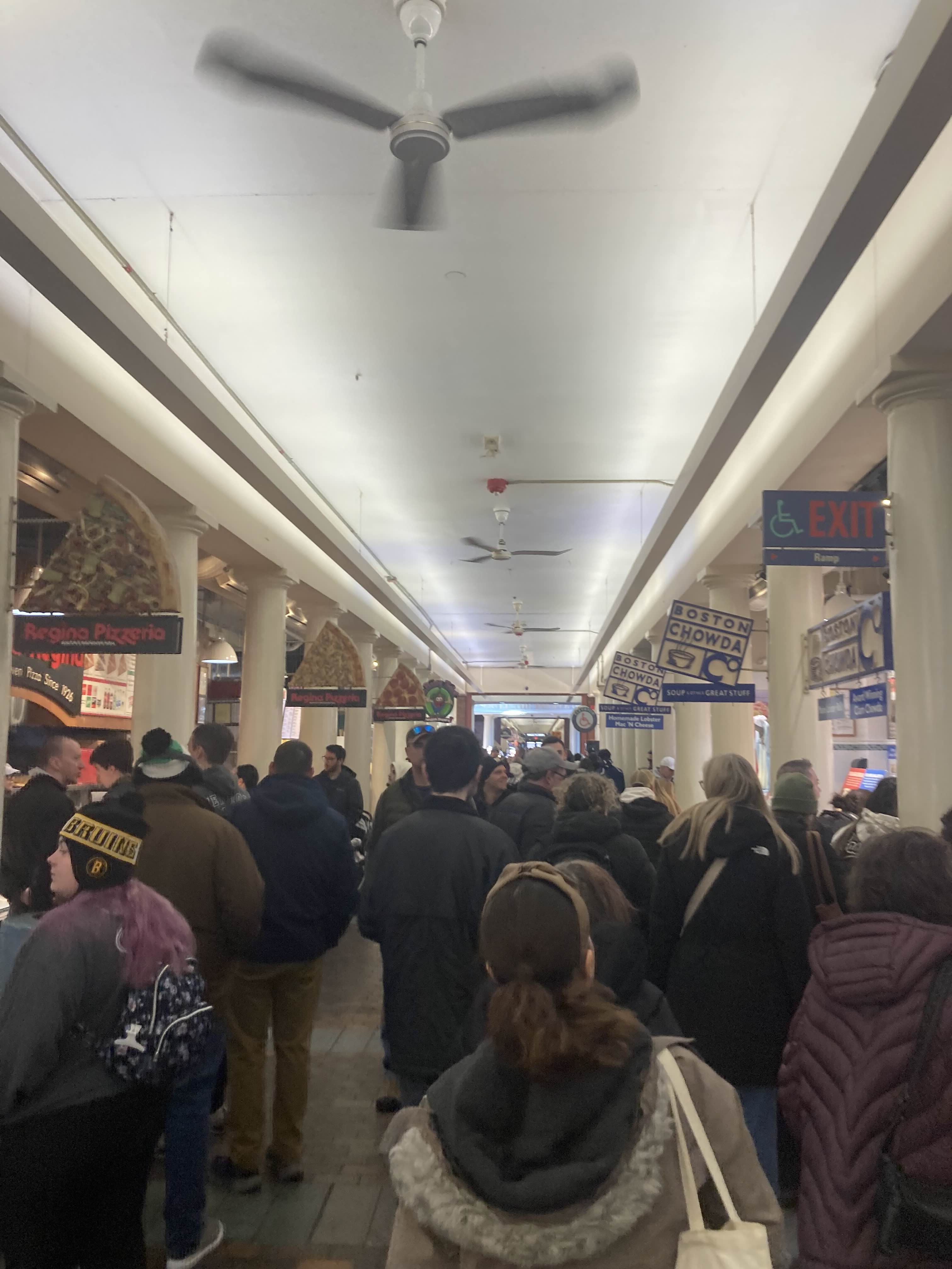 A bustling Quincy Market