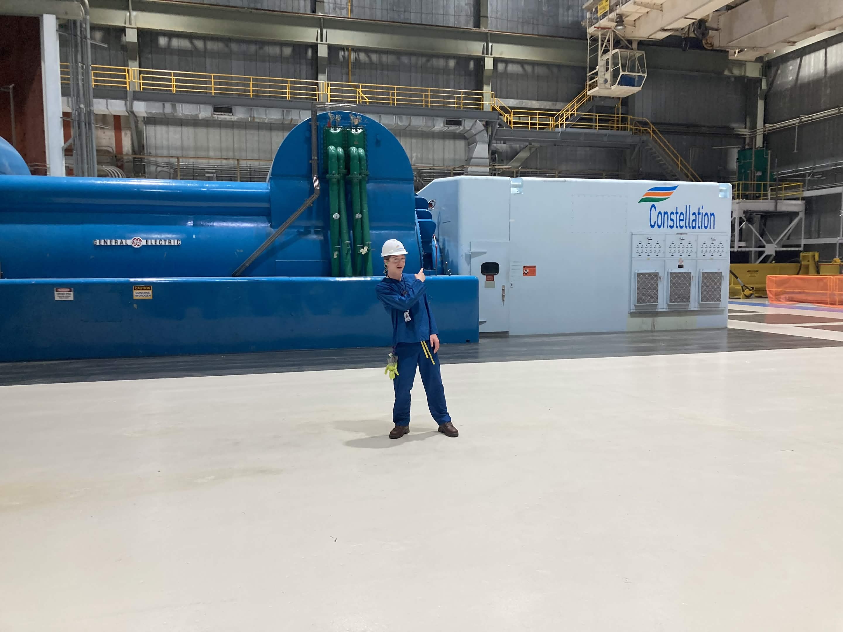 Inside the turbine building of NMP.